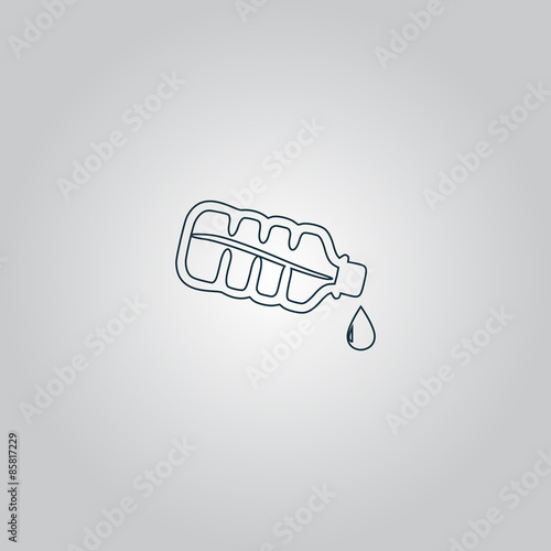 Water bottle with drop icon