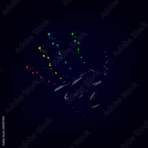Vector color hand