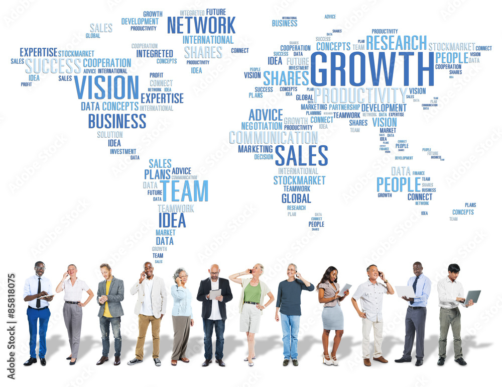 Global Business People Digital Device Technology Growth Concept Global Business People Digital Device Technology Growth Concept