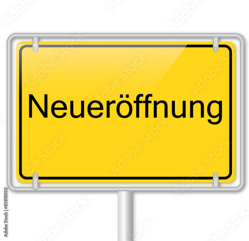 Neueröffnung Verkehrzeichen