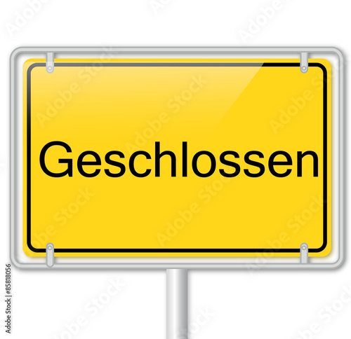 Geschlossen Schild
