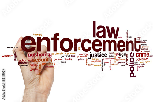 Fotografia Law enforcement word cloud
