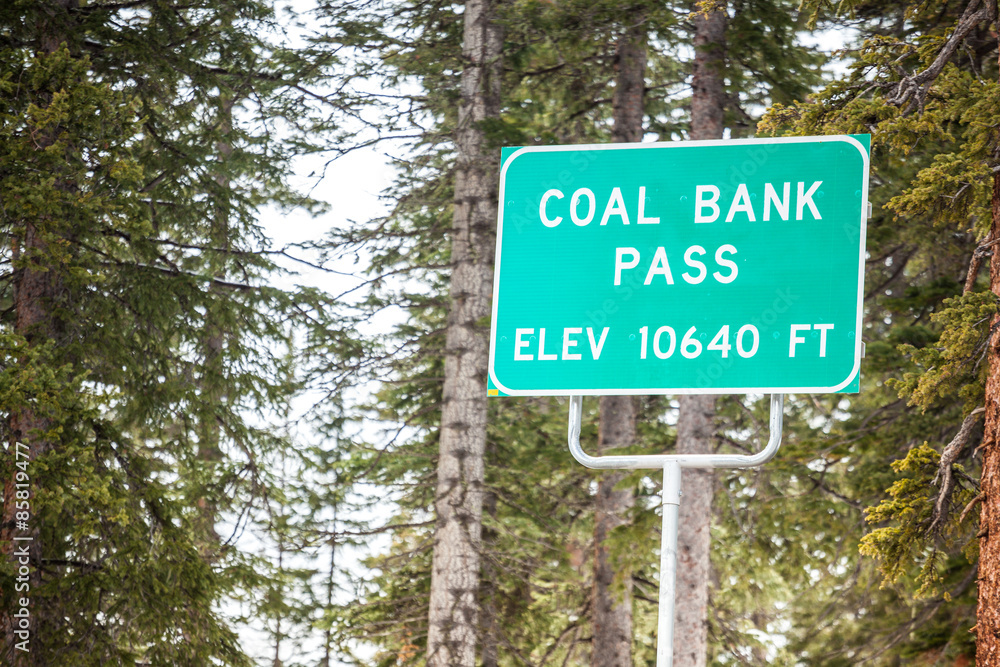 Coal Bank Pass Sign