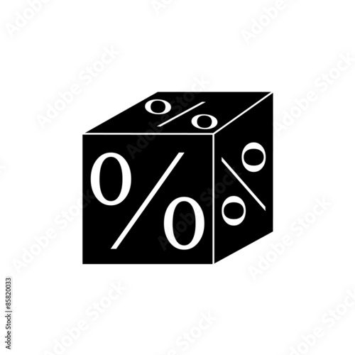 Vector cube with per cents