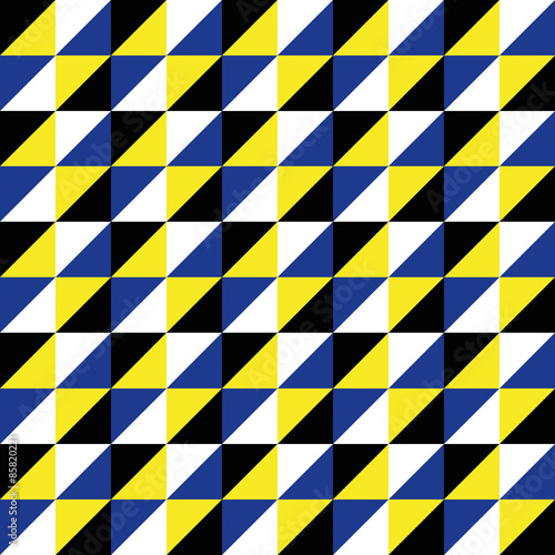Pattern Vector Seamless Polygon Triangle black yellow blue