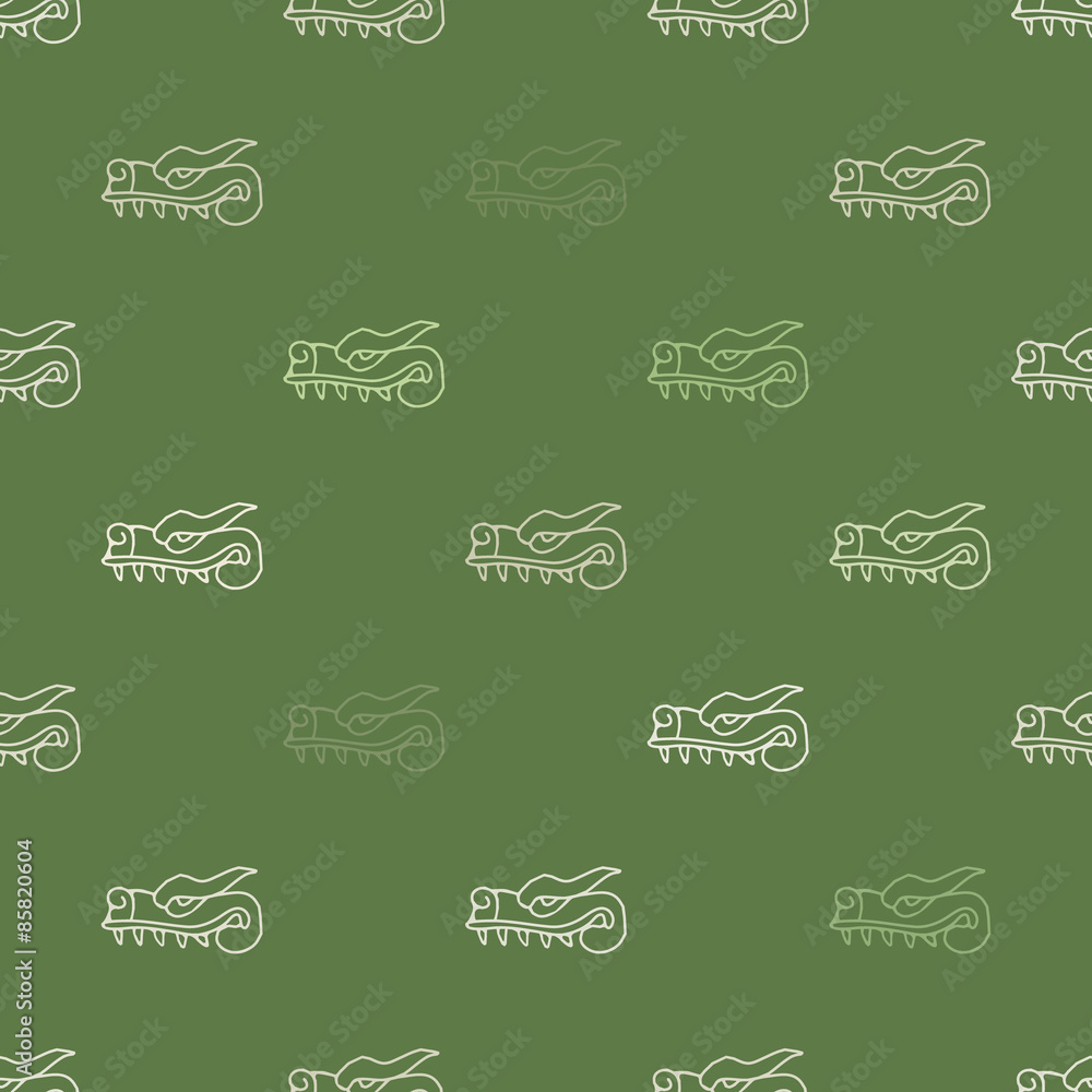 Seamless background with Aztec calendar Day glyphs Seamless background with Aztec calendar Day glyphs