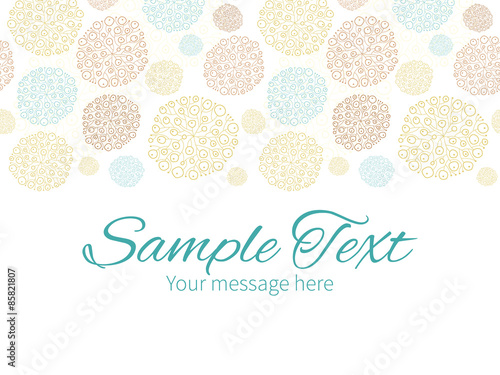 Vector blue brown abstract seaweed texture horizontal border