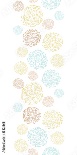 Vector blue brown abstract seaweed texture vertical border