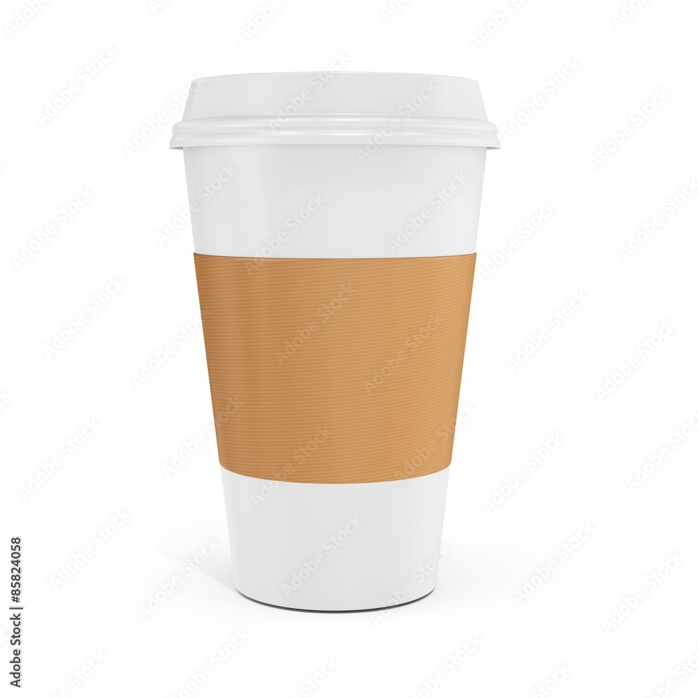 3d Coffee Cup with blank label 3d Coffee Cup with blank label