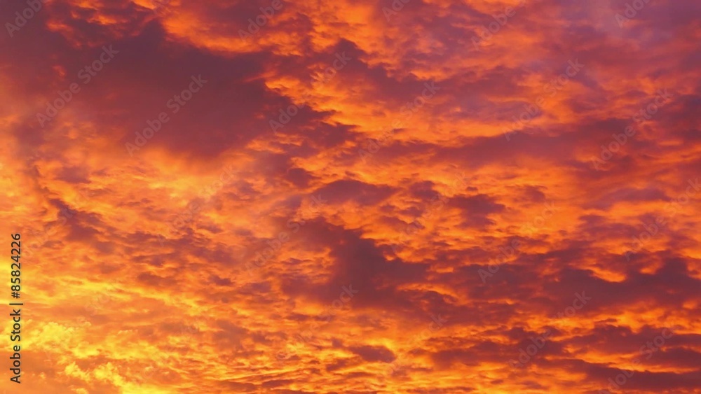 Colourful afterglow cloudy sky pan Colourful afterglow cloudy sky pan