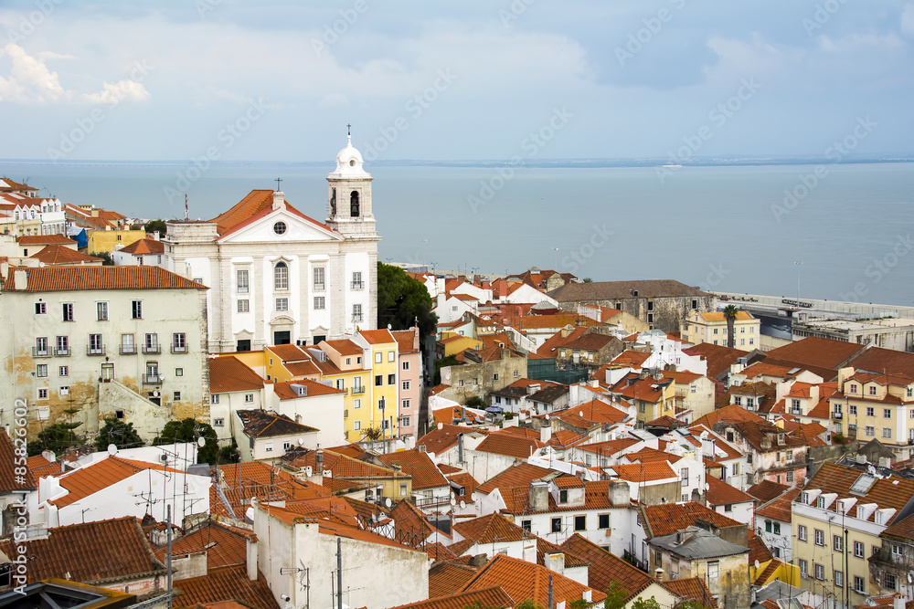 View of the Alfama district of Lisbon