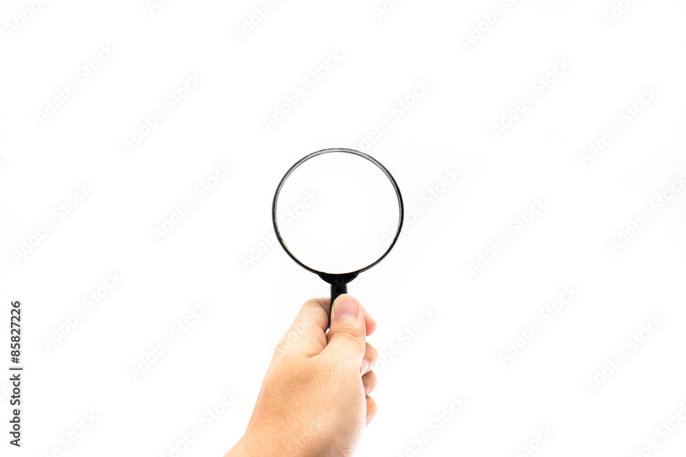 magnifier glass in isolated background magnifier glass in isolated background