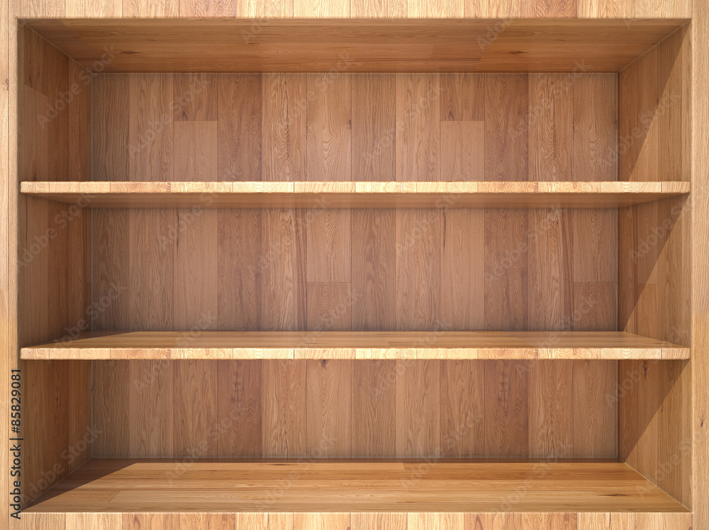 Empty wooden Shelf Stock Photo Adobe Stock