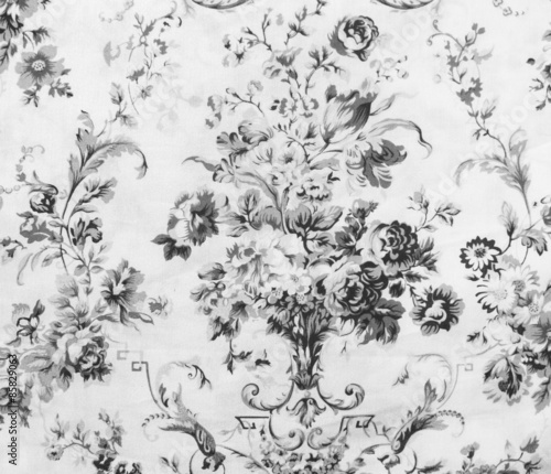 Retro Lace Floral Seamless Pattern Fabric Background Vintage Style