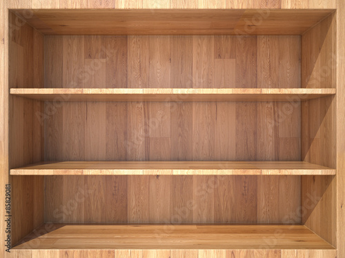Fényképezés Empty wooden Shelf
