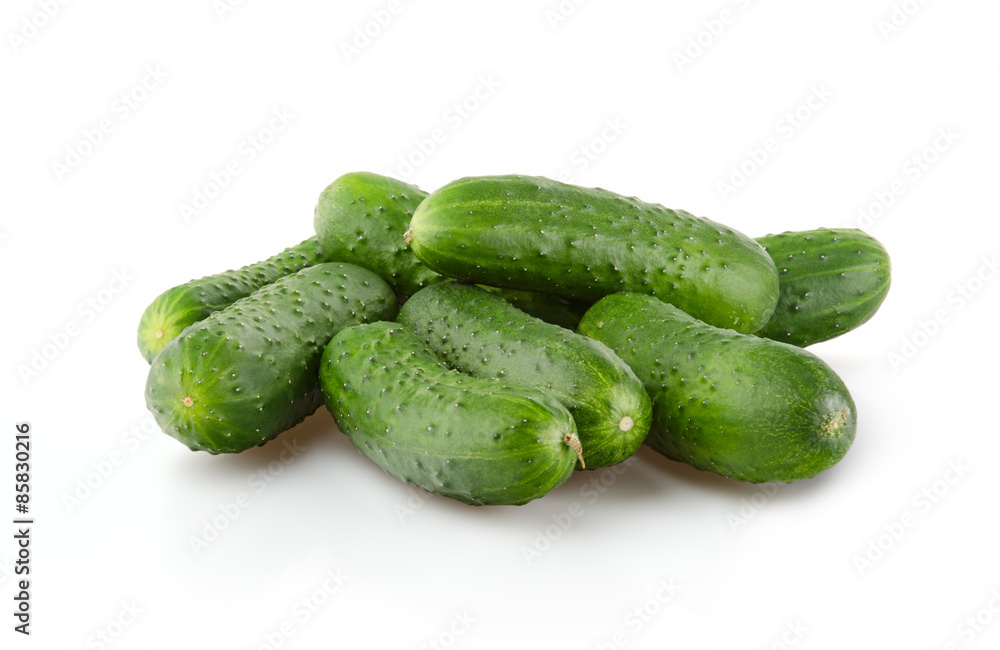 Fresh Cucumbers isolated on white background Fresh Cucumbers isolated on white background
