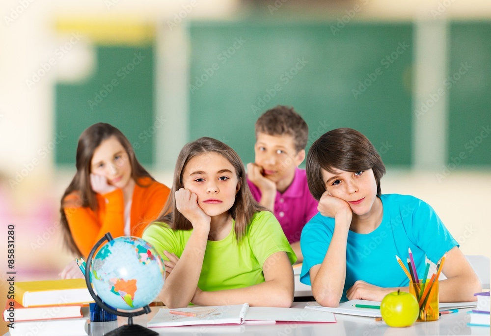 Fototapeta premium School, group, pile.