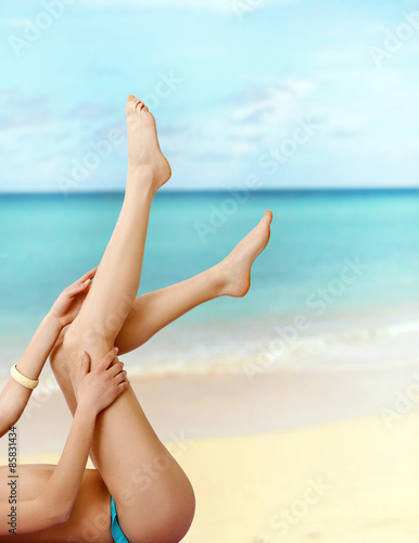 Lying on the beach