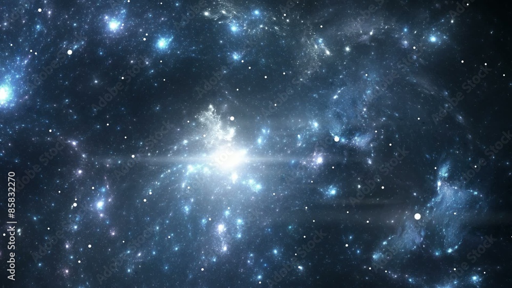 Flying through nebula and star fields in deep space Flying through nebula and star fields in deep space