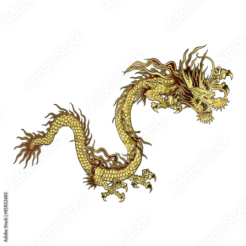 golden Chinese dragon