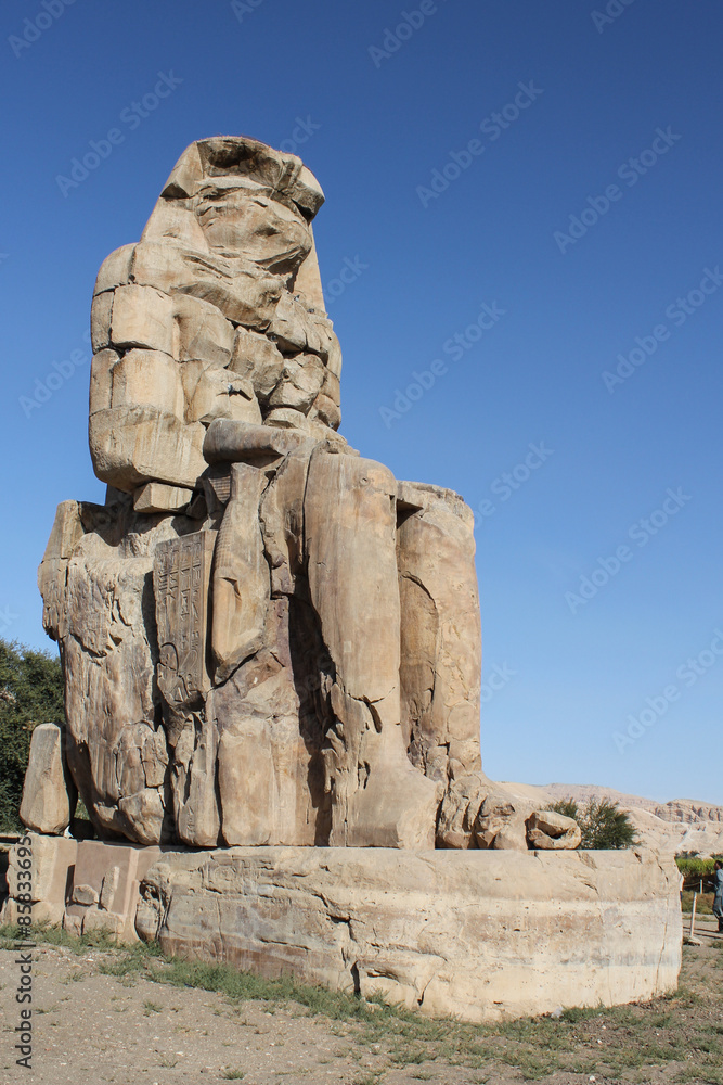 colossi of memnon gigantic statues in Luxor Egypt colossi of memnon gigantic statues in Luxor Egypt