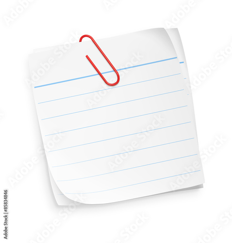 Paperclip isolated on white background. Vector illustration.