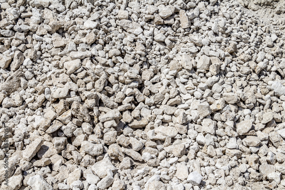 Limestony quarry industry, summer, Ukraine