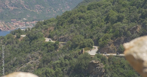 4K, Bikers on Corsica, D81 Road to Porto photo