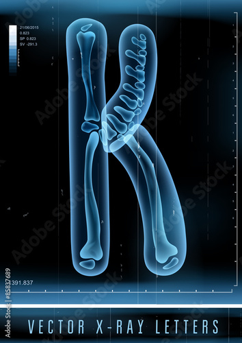 Vector blue 3D x ray style alphabet vector for unique logo or