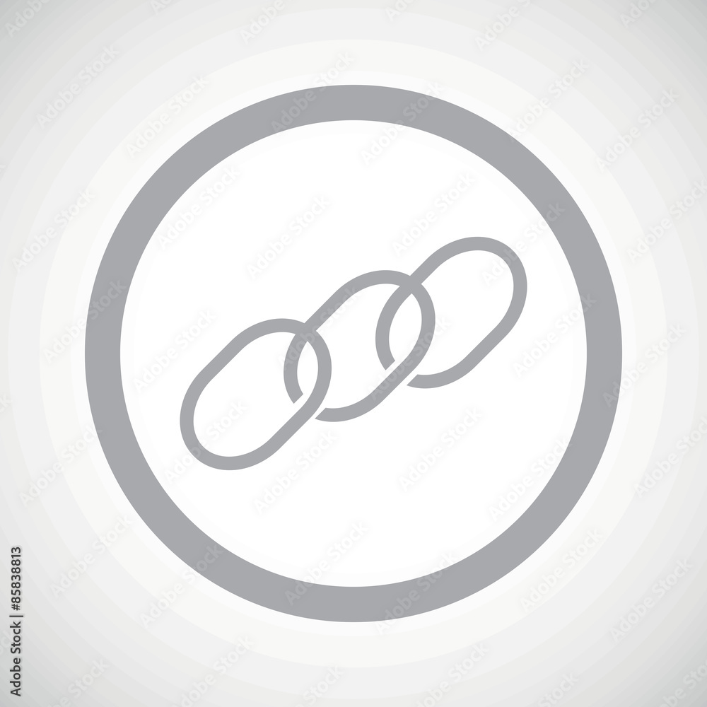 Grey chain sign icon Grey chain sign icon