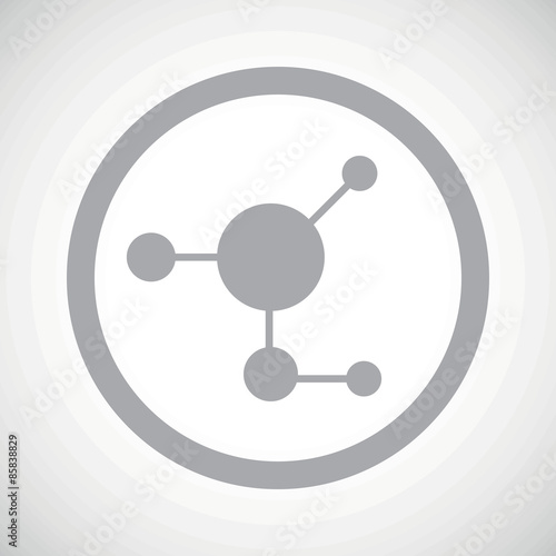 Grey molecule sign icon