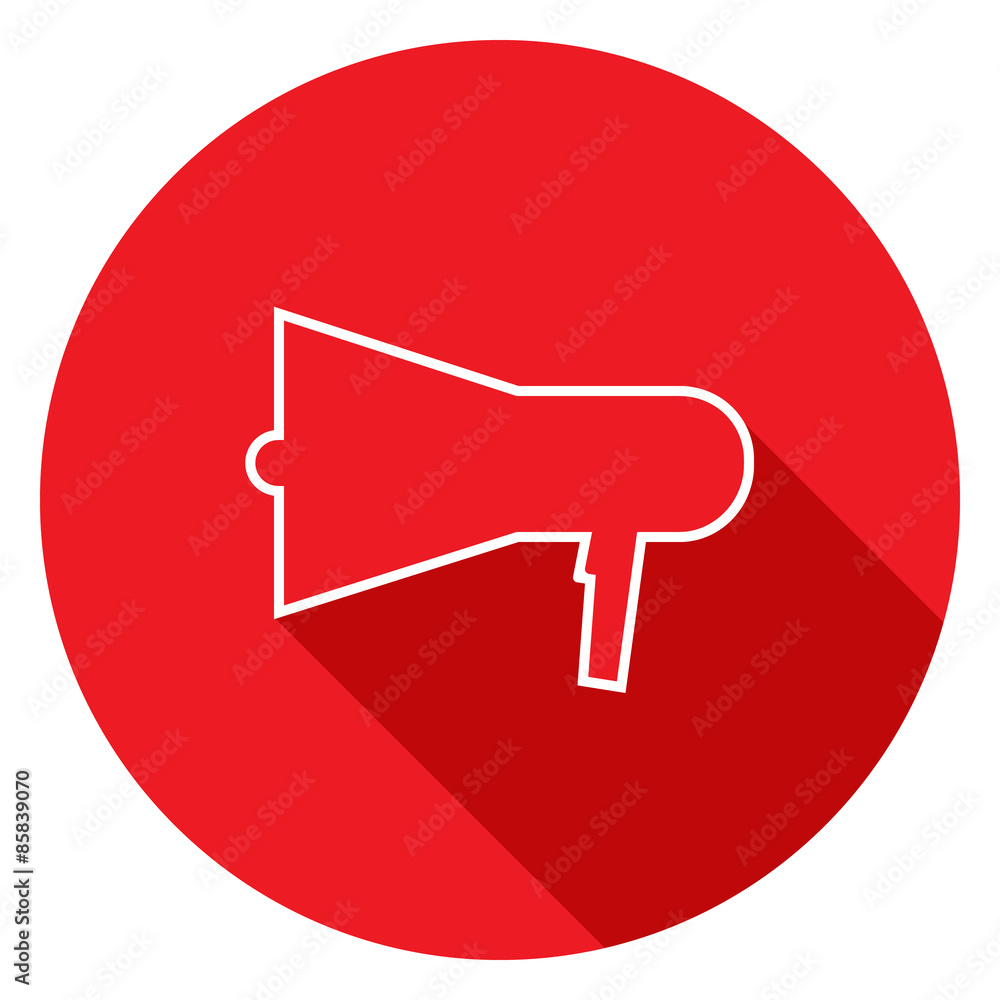 Megaphone, loudspeaker. Vector illustration of a flat design. Megaphone, loudspeaker. Vector illustration of a flat design.