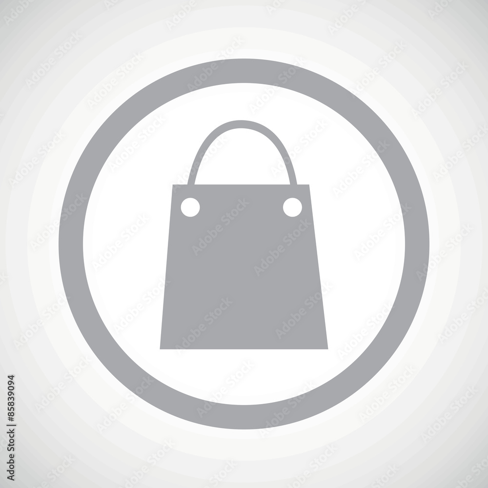 Grey shopping bag sign icon Grey shopping bag sign icon