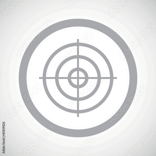 Grey aim sign icon