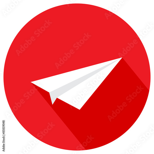 Paper plane. Vector illustration of a flat design.