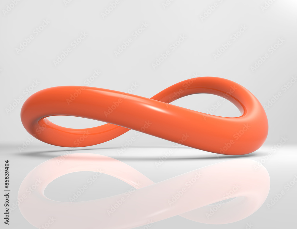 Naklejka premium orange Infinity Symbol