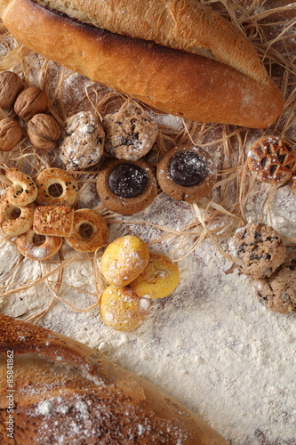 Bread Biscuits and flour