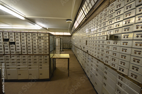 Bank vault room