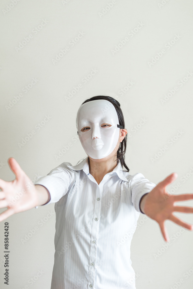 誘惑する仮面の女性 Stock Photo Adobe Stock