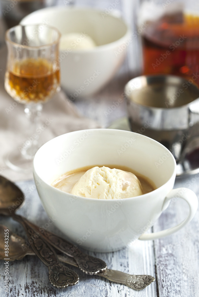 Coffee Ice Cream with cognac. Coffee Ice Cream with cognac.