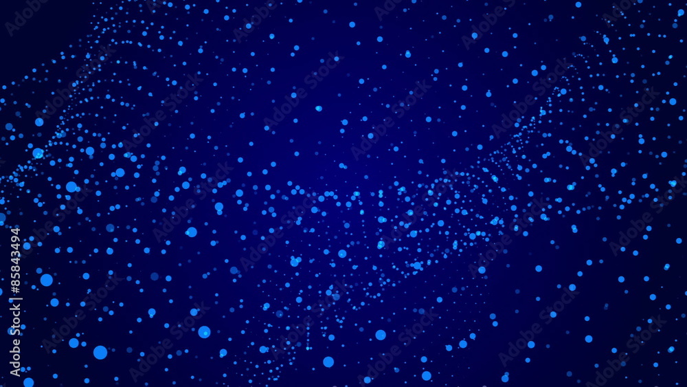 particle, form, blue background, loop particle, form, blue background, loop