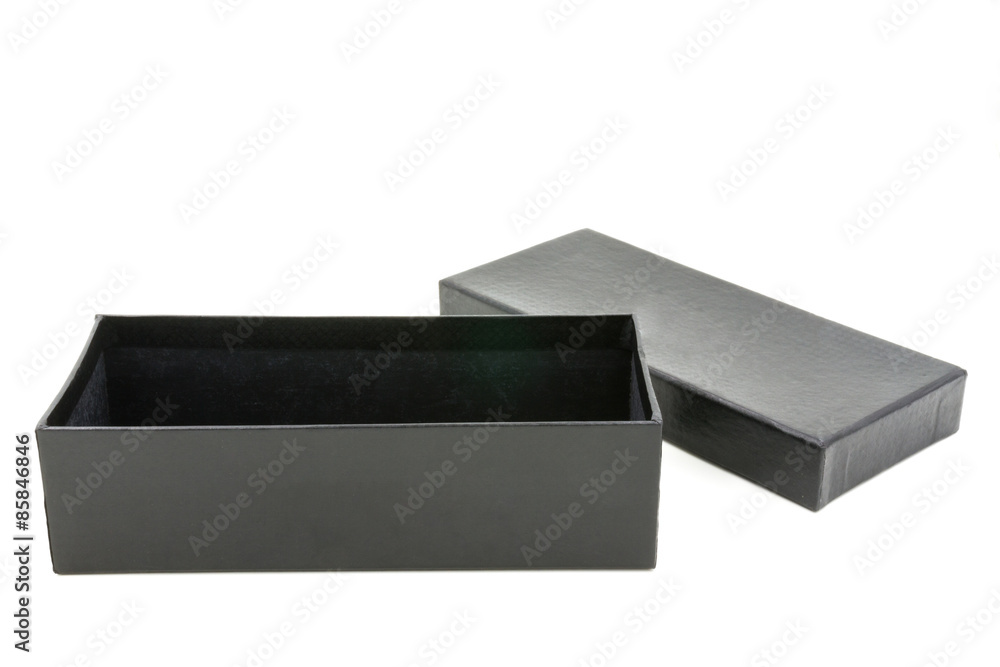 Naklejka premium empty black box on white background