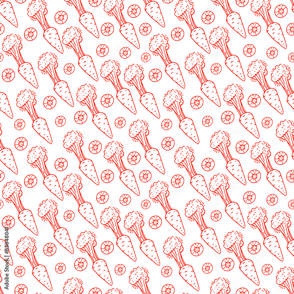 seamless sketch cute carrots seamless sketch cute carrots