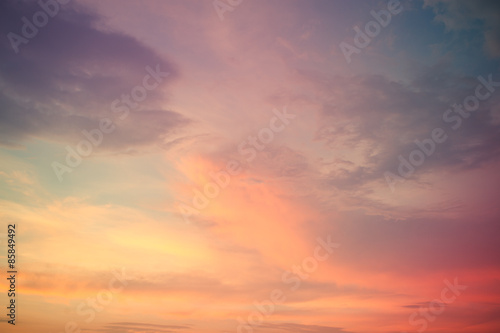 Fototapeta Naklejka Na Ścianę i Meble -  beautiful sky after sunset .Vintage filter effect used.