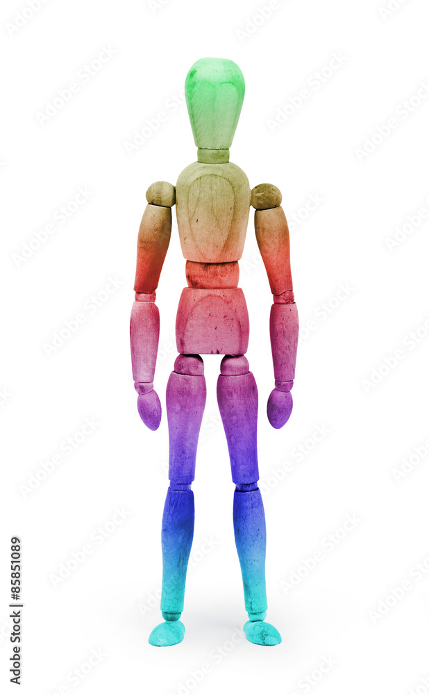 Wood figure mannequin with bodypaint - Multi colored Wood figure mannequin with bodypaint - Multi colored