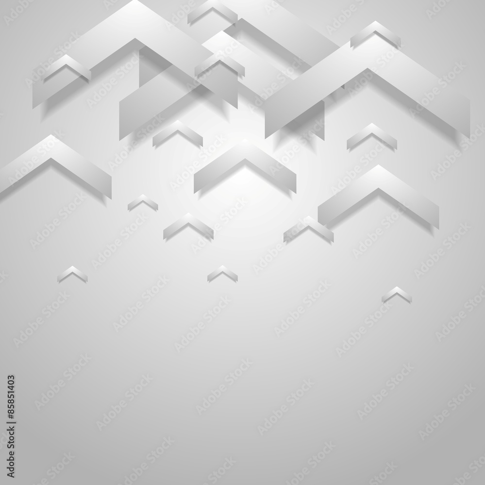 Grey light geometric corporate background with arrows Grey light geometric corporate background with arrows