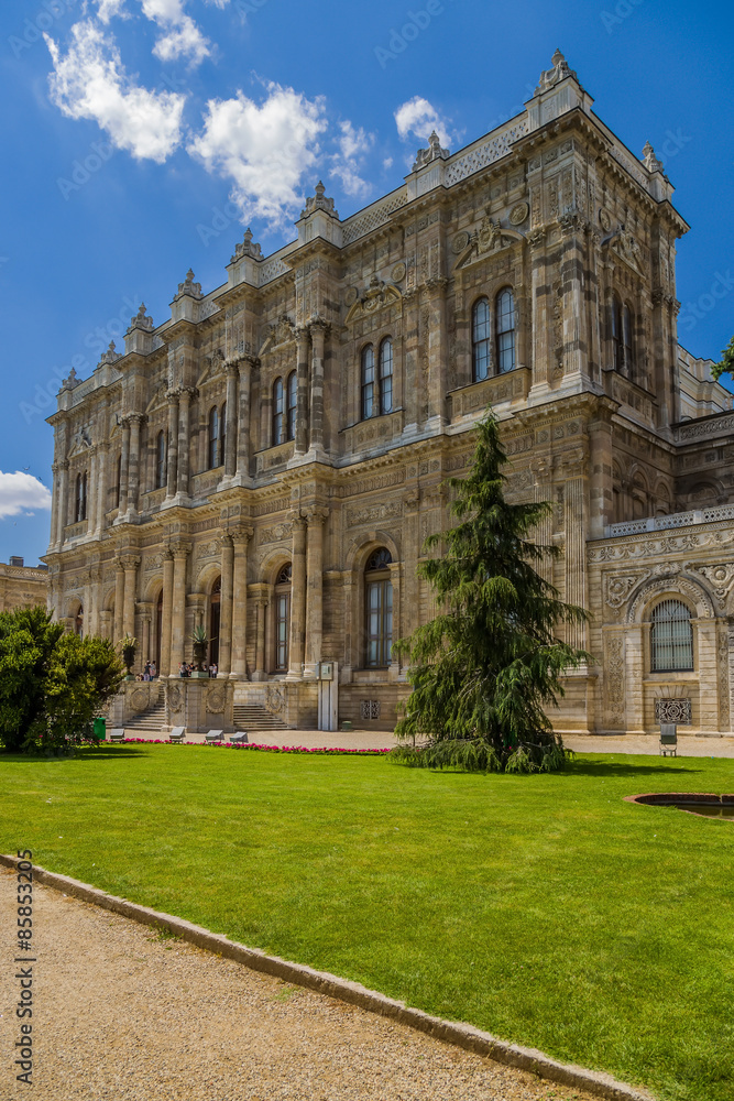 Istanbul. Part of the facade of the Dolmabahce Palace 