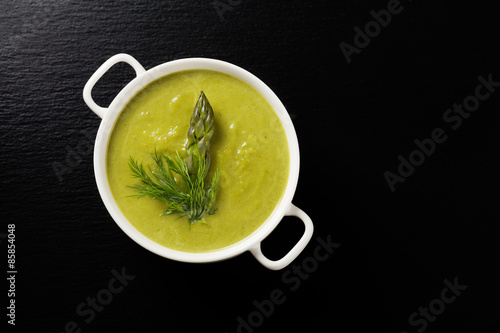 Delicious soup with asparagus.