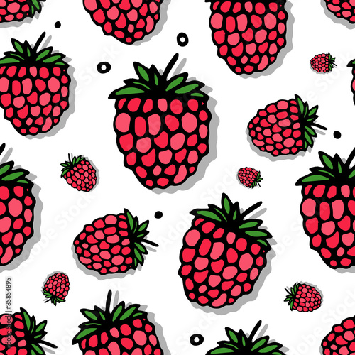 Raspberry seamless pattern for your design