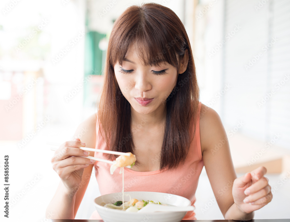 Eating noodles Eating noodles